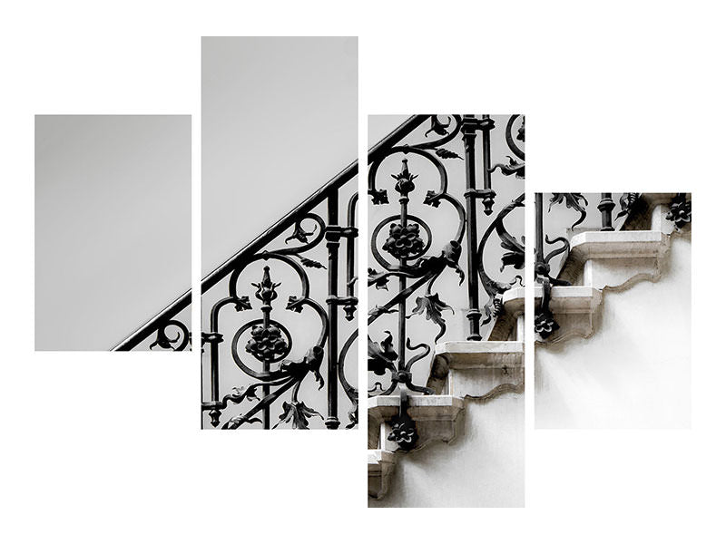 modern-4-piece-canvas-print-forged-handrail