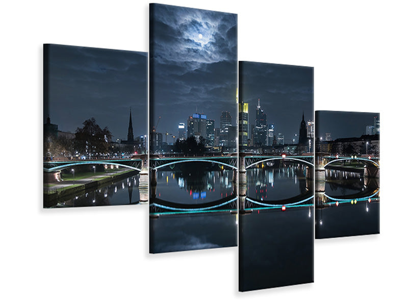 modern-4-piece-canvas-print-frankfurt-at-full-moon