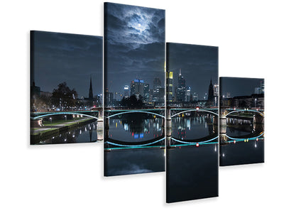 modern-4-piece-canvas-print-frankfurt-at-full-moon