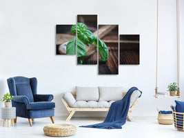 modern-4-piece-canvas-print-fresh-basil-xl