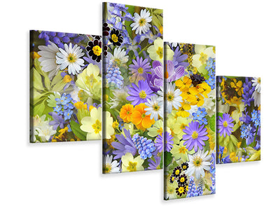 modern-4-piece-canvas-print-fresh-spring-flowers