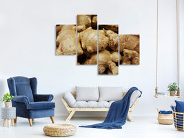 modern-4-piece-canvas-print-ginger-tubers