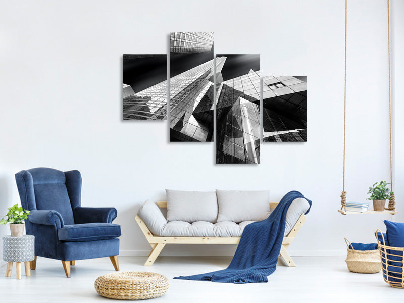 modern-4-piece-canvas-print-glass-city