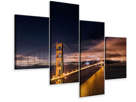 modern-4-piece-canvas-print-golden-gate-to-stars