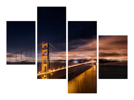 modern-4-piece-canvas-print-golden-gate-to-stars