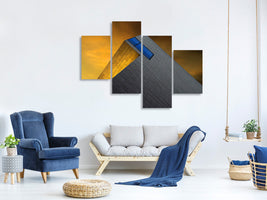 modern-4-piece-canvas-print-golden-glow