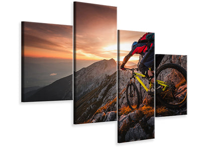 modern-4-piece-canvas-print-golden-hour-high-alpine-ride