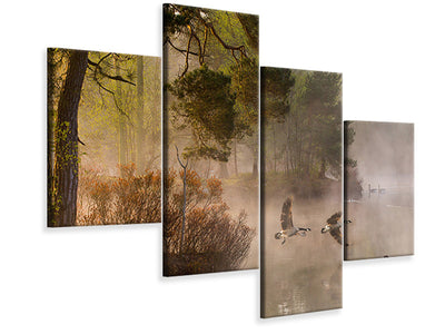 modern-4-piece-canvas-print-goose-fight