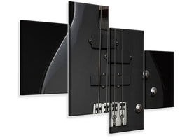 modern-4-piece-canvas-print-guitar-in-black