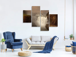 modern-4-piece-canvas-print-gullfoss-iii