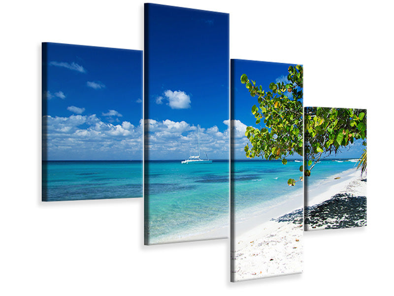 modern-4-piece-canvas-print-happy-beach