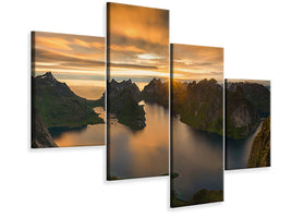 modern-4-piece-canvas-print-helvete-midnight-sun