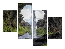 modern-4-piece-canvas-print-hidden-waterfall