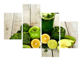 modern-4-piece-canvas-print-ingredients-green-smoothie