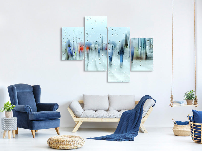 modern-4-piece-canvas-print-its-raining