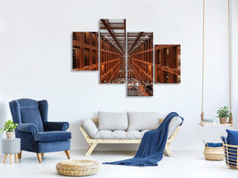 modern-4-piece-canvas-print-library-in-berlin