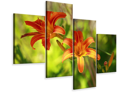 modern-4-piece-canvas-print-lilies-in-nature