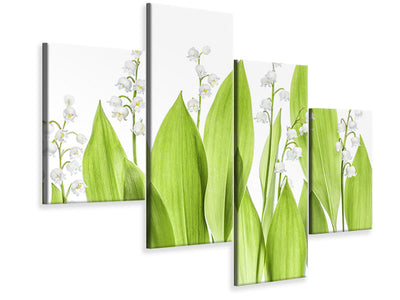 modern-4-piece-canvas-print-lily-of-the-valley