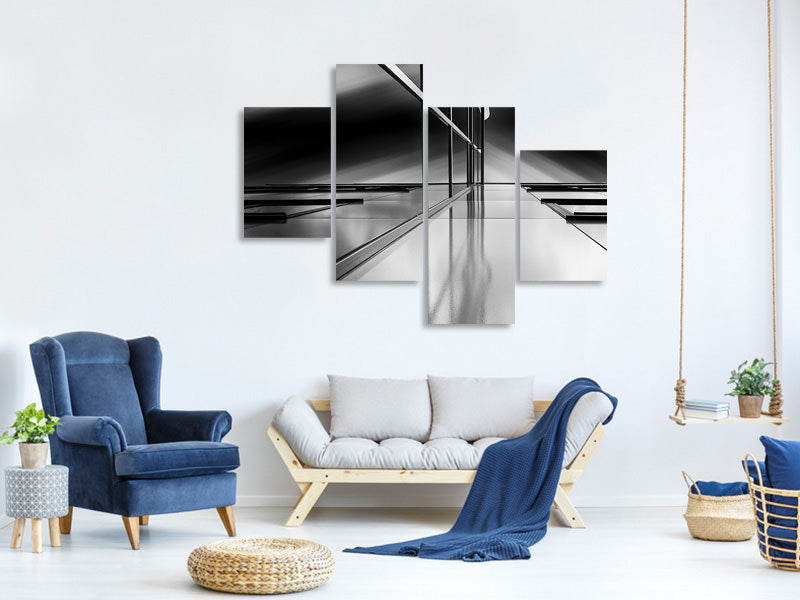 modern-4-piece-canvas-print-lines-and-reflections