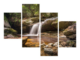 modern-4-piece-canvas-print-little-waterfall