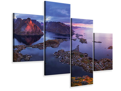 modern-4-piece-canvas-print-lofoten-sunrise