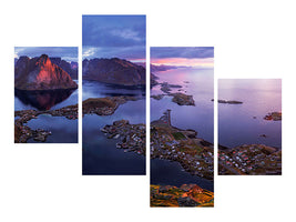 modern-4-piece-canvas-print-lofoten-sunrise