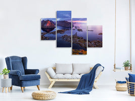 modern-4-piece-canvas-print-lofoten-sunrise