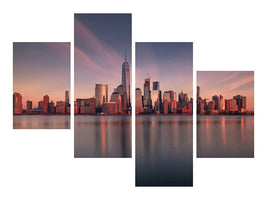 modern-4-piece-canvas-print-lower-manhattan-at-dusk