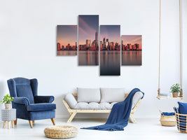 modern-4-piece-canvas-print-lower-manhattan-at-dusk