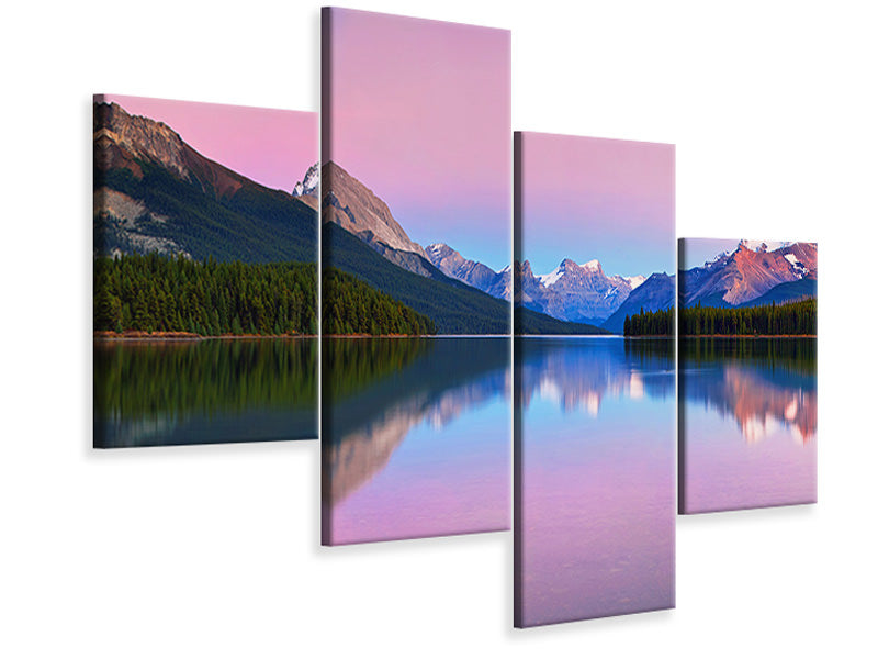 modern-4-piece-canvas-print-maligne-lake