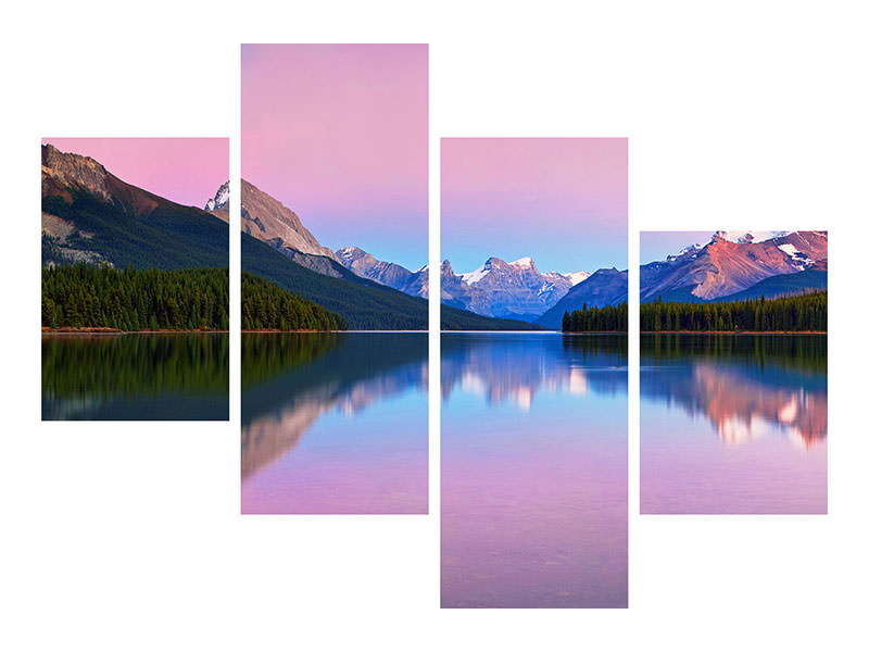 modern-4-piece-canvas-print-maligne-lake