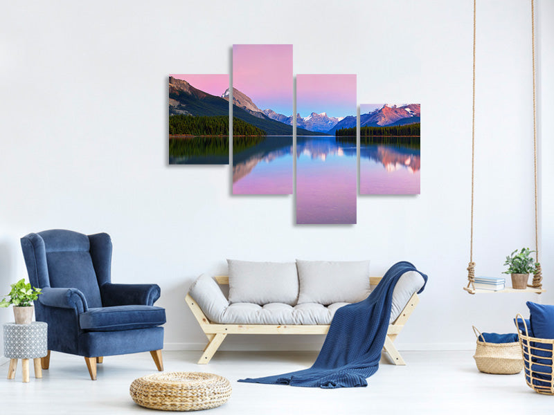 modern-4-piece-canvas-print-maligne-lake