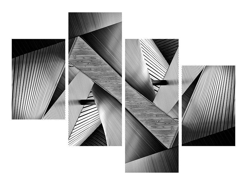 modern-4-piece-canvas-print-metal-origami