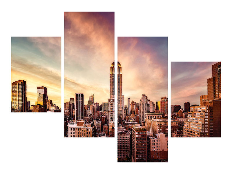 modern-4-piece-canvas-print-midtown-sunset