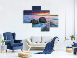 modern-4-piece-canvas-print-moeraki-boulders-ii