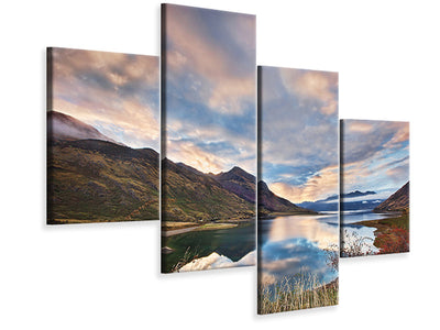 modern-4-piece-canvas-print-morning-delight-at-lake-hawea