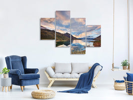 modern-4-piece-canvas-print-morning-delight-at-lake-hawea