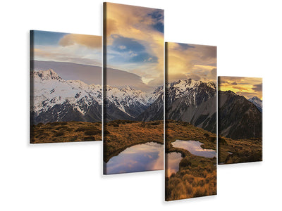 modern-4-piece-canvas-print-mountain-light