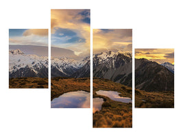 modern-4-piece-canvas-print-mountain-light