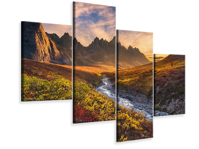 modern-4-piece-canvas-print-mountain-paradise