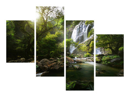 modern-4-piece-canvas-print-mountain-stream