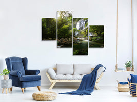 modern-4-piece-canvas-print-mountain-stream