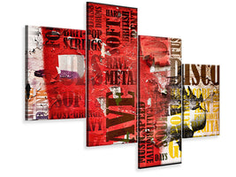 modern-4-piece-canvas-print-music-text-in-grunge-style