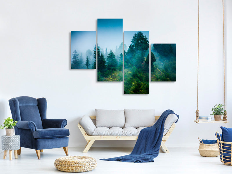 modern-4-piece-canvas-print-mysterious-forest-ii