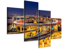 modern-4-piece-canvas-print-nanpu-bridge