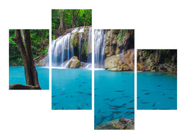 modern-4-piece-canvas-print-nature-waterfall