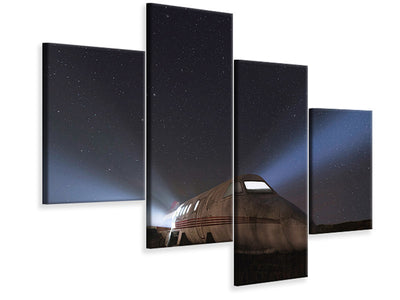 modern-4-piece-canvas-print-plane-wreck