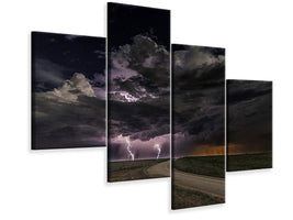 modern-4-piece-canvas-print-prairie-lightning