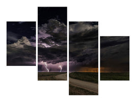 modern-4-piece-canvas-print-prairie-lightning