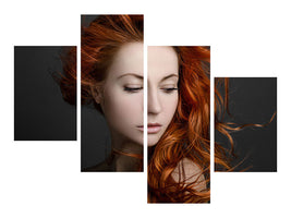 modern-4-piece-canvas-print-red-hair